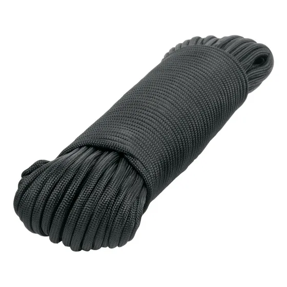 Piola De Nylon Paracord De 4mm X 30 M, Negro, Fiero 49704