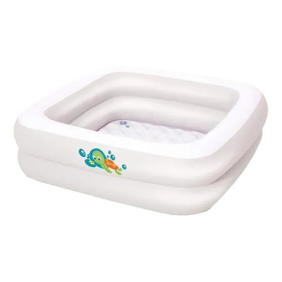 Alberca inflable cuadrada Bestway Up, In & Over 51116 de 86cm x 86cm x 25cm blanca