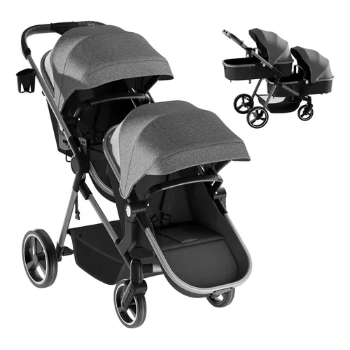 Double Stroller Joovy Qool With Reconfigurable Seats Jet