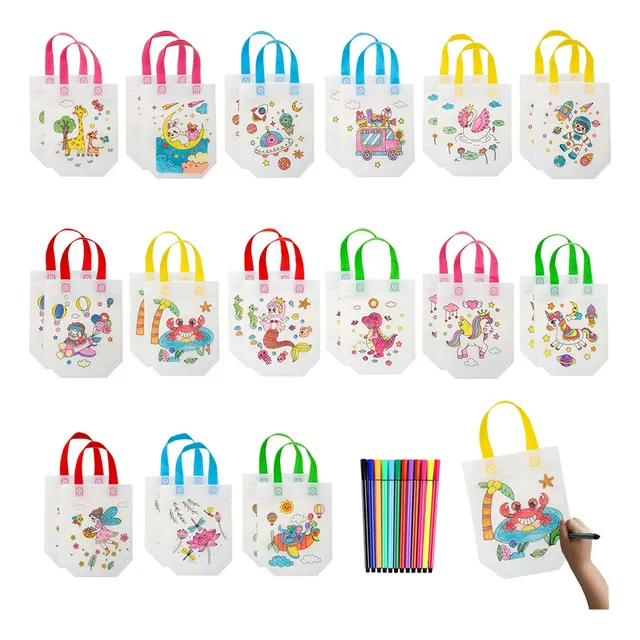 30 Bolsas Ecológicas Reutilizables Puede Graffiti 25 × 20cm