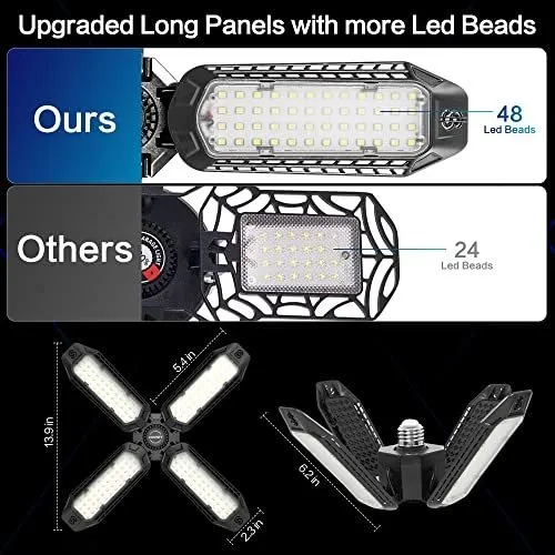 Luz Led Garaje Lm Ajustable Para Tienda Panele Largo