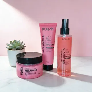 Kit Corporal Porán Melancia Esfoliante Hidratante Body Splas