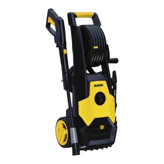 Hidrolavadora eléctrica Sukra SK504-1800C amarilla/negro de 1.8kW con 100bar de presión máxima