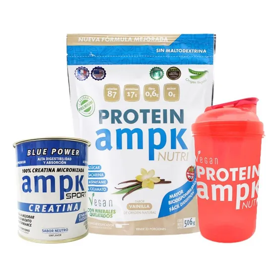 Ampk Protein + Creatina Ampk Sport Masa Muscular + Shaker Sabor Vainilla