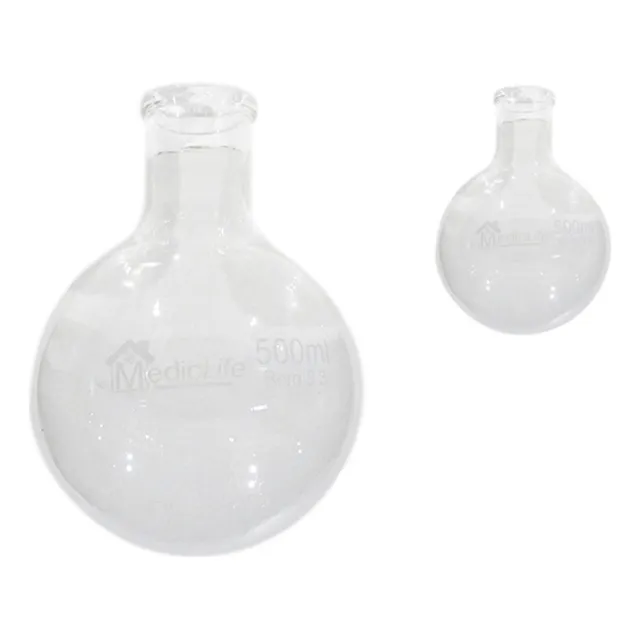 Matraz De Vidrio Pirex De 500ml Con Cuello Corto Promoción!