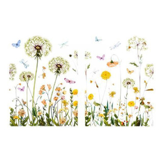 2 Pegatinas Decorativas Para Puertas Y Ventanas Con Flores D 2 Pegatinas Decorativas Para Puertas Y Ventanas Con Flores D