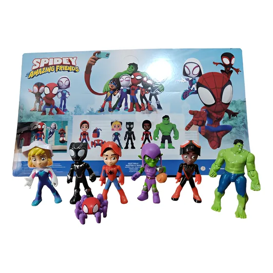 Muñecos Spiderman Y Sorprendentes Amigos Blister X6 Spidey