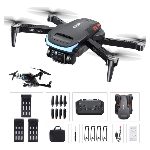 D94 Dron Con 4k Cámara Fpv Doble Evitación 3 Baterías