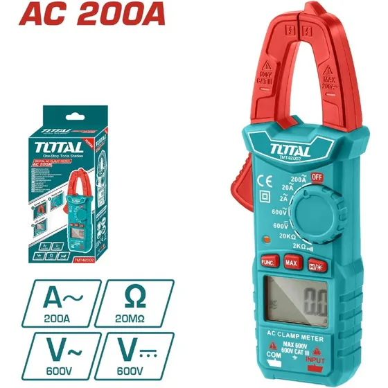 Multimetro Digital Con Pinza 200amp Total