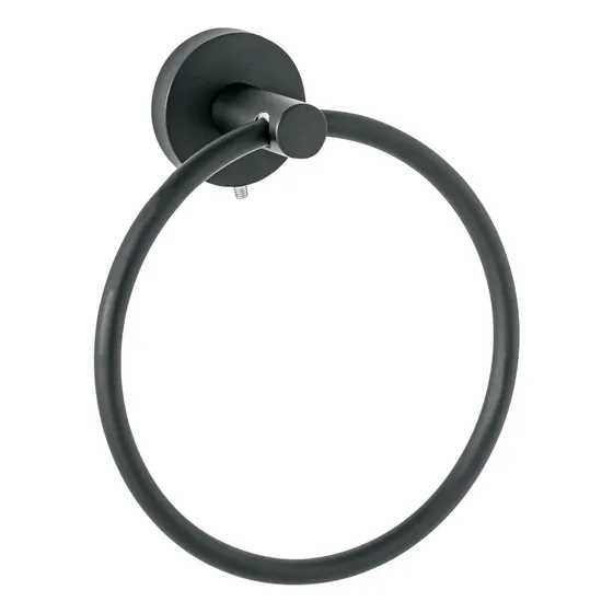 Toallero De Argolla Acero Inoxidable Foset Tba-77m Negro