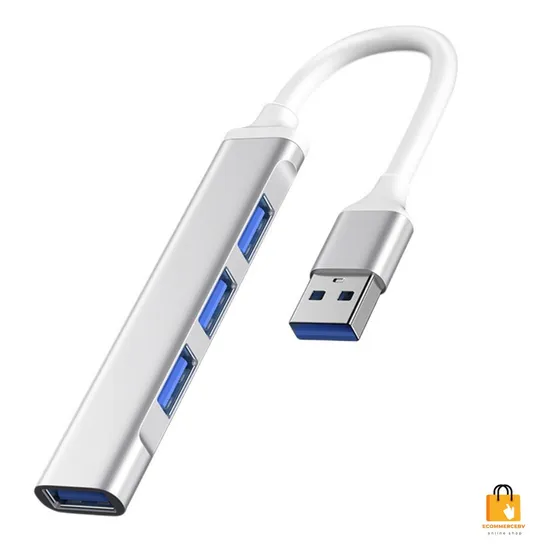 Hub Usb Cabo 3.0 Extensor 4 Portas Computador Pc Notebook High Speed Hd Ultra Rápido Ecommercebv