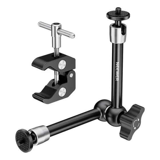 Neewer Super Clamp + 25cm Brazo Mágic Para Monitor Flash Luz