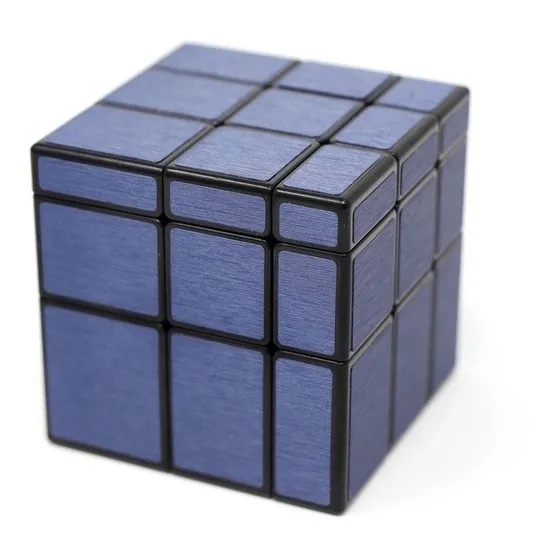 Cubo Mágico Profissional 3x3 Mirror Qiyi Azul Metálico