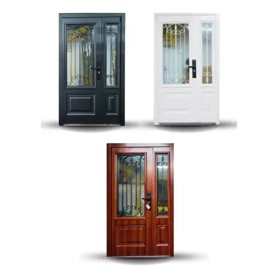 Puerta Exterior Semi Blindada Con Acople Doble Vidrio
