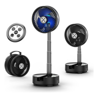 Ventilador Portátil Recargable Oscilante Con Luces Led Ventilador Portátil Recargable Oscilante Con Luces Led