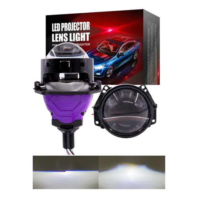Kit Focos Led Lupas Proyectores Para Faro Alta Y Baja 80w