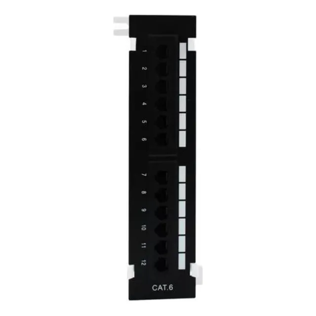 Panel De Parcheo De 10, 1u Cat 6 Utp Con 12 Puertos