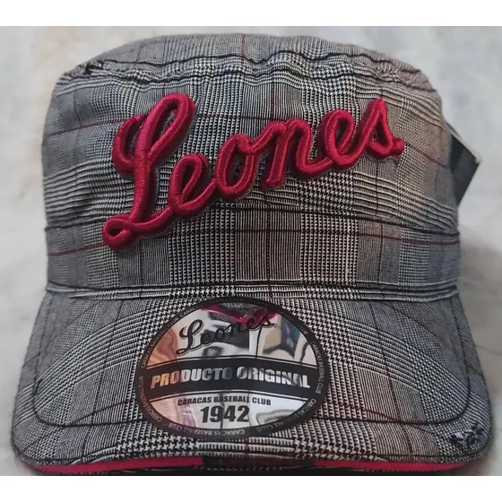 Gorro Gris Arqueada, De Broche, Leones Del  Caracas
