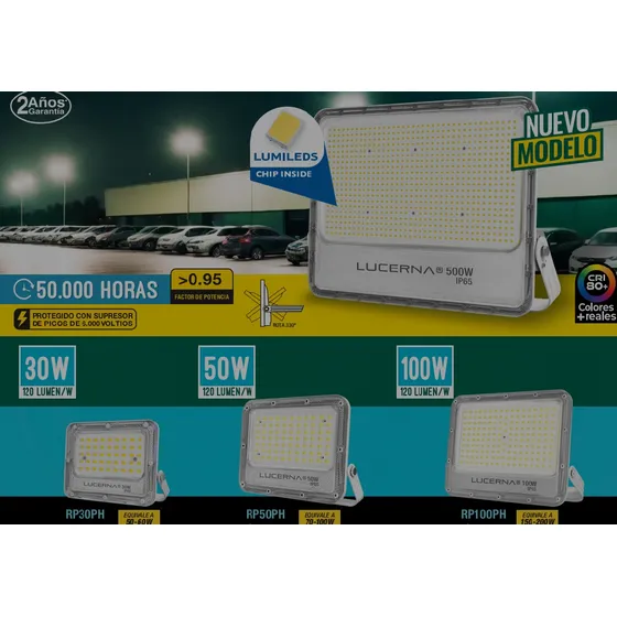 Reflectores Led 500w, 300w, 200w, Lucernas