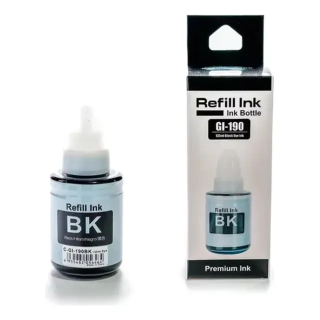 Tinta Gi-190 Bk Negro Compatible Con Pixma G1100 G1110 G2100