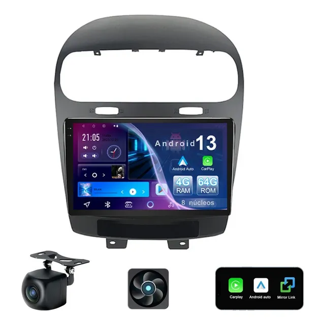 Estéreo Android 4+64g Para Dodge Journey Fiat Leap 2012-2020