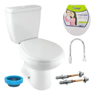 Lorenzetti Kit Bacia Com Caixa Acoplada Lorenzetti Way + Acessórios Branco