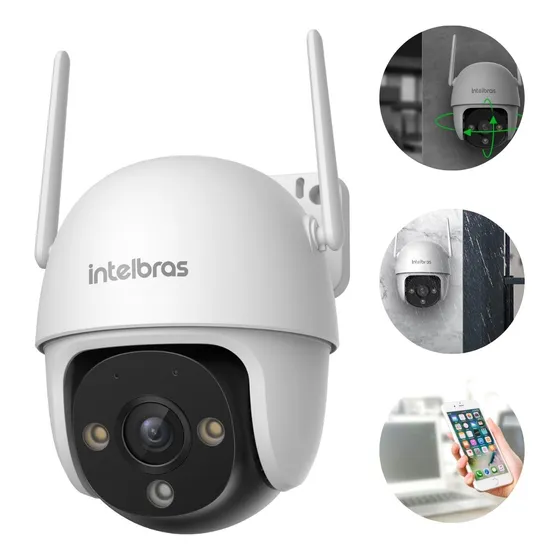 Camera Wifi 360° Im7 S Full Color Intelbras Ip Externa 1080p