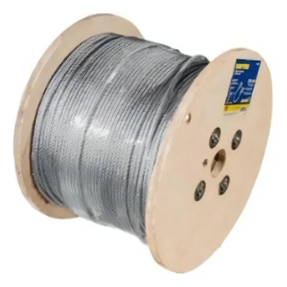 Cable De Acero Con Guardacabo Recubierto De Pvc 1/4 X 75 M