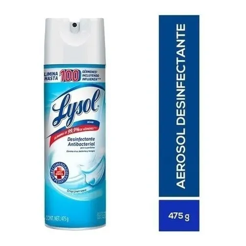 Lysol Desinfectante Spray Caja Con 12 Unidades De 475 Ml C/u