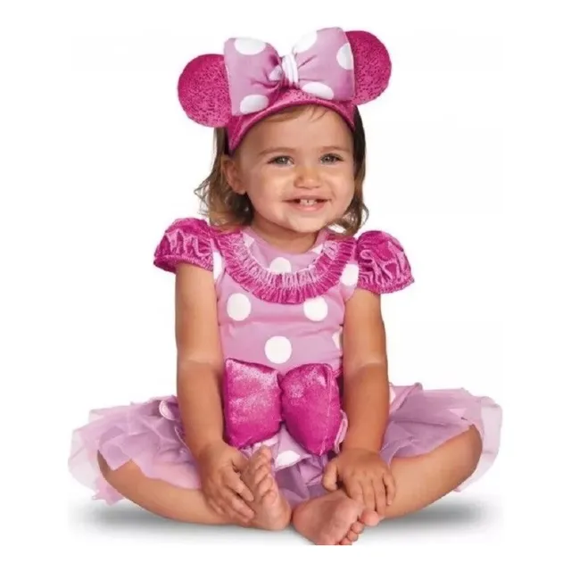 Disfraz Americano Original Minnie Mouse Bebé Niña Rosado 12-18 Meses Disguise
