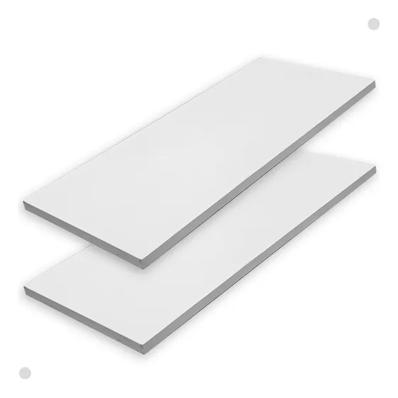 2x Tábua 60x40cm Madeira Mdf Branco Placa Chapa Multiuso