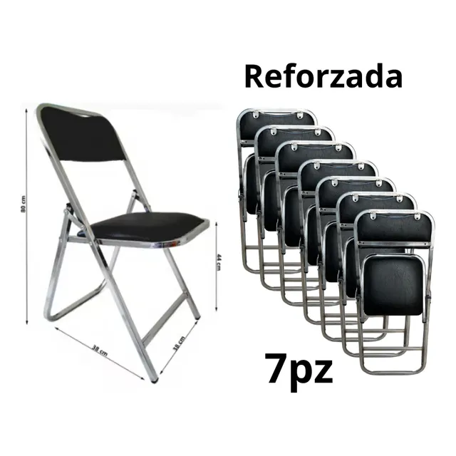 Silla Plegable Cromada Acoginada