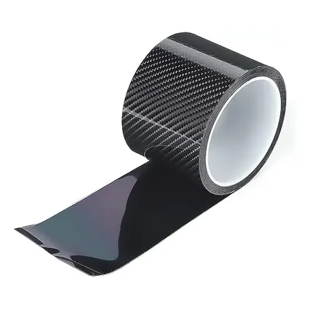 Adesivo Faixa Fibra Carbono Preto Envelopar Automotivo 2 M Fibra De Carbono 4d
