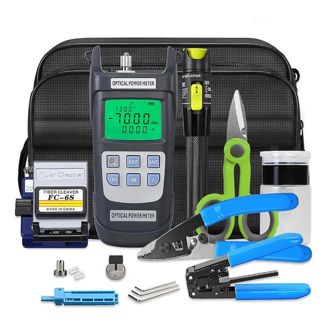 Kit 9 Herramientas Ftth Fibra Óptica Soldadura Frío