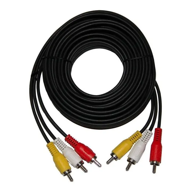 Cable Extension Rca Audio Video 3x3 10 Metros Calidad