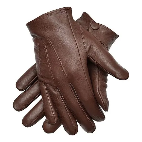 Guantes De Vestir De Cuero Para Hombre (grandes, Marrón Oscu