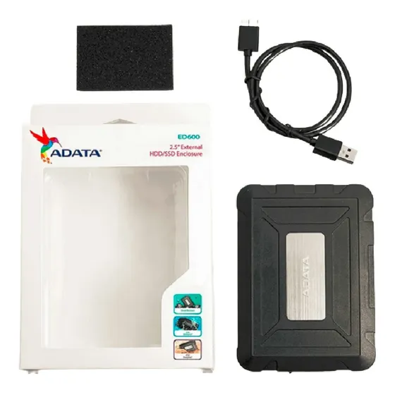 Carcasa Adata Ed600 Para Discos Duros/ssd 2.5 Pulgadas 7mm/9