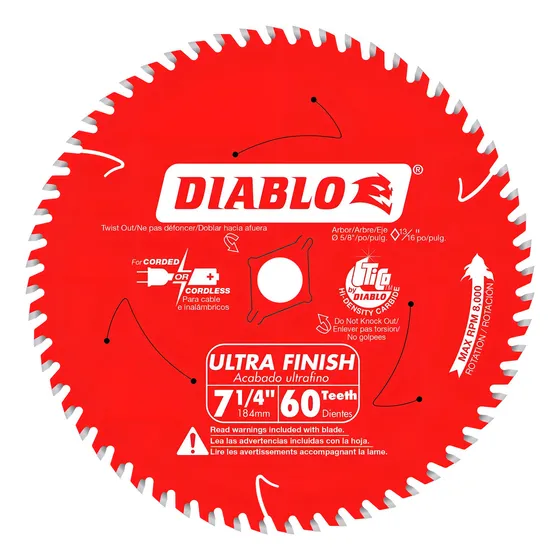 Disco Diablo Para Sierra Circular 7-1/4 60 Dientes D0760r