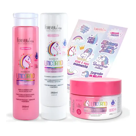 Kit Shampoo + Condicionador + Máscara Magia De Unicórnio
