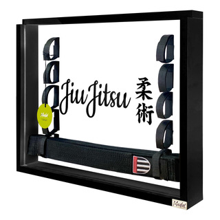 Porta Faixas Jiu-jitsu Preto 5 Faixas C/ Acrílico Porta Faixas Jiu-jitsu Preto 5 Faixas C/ Acrílico
