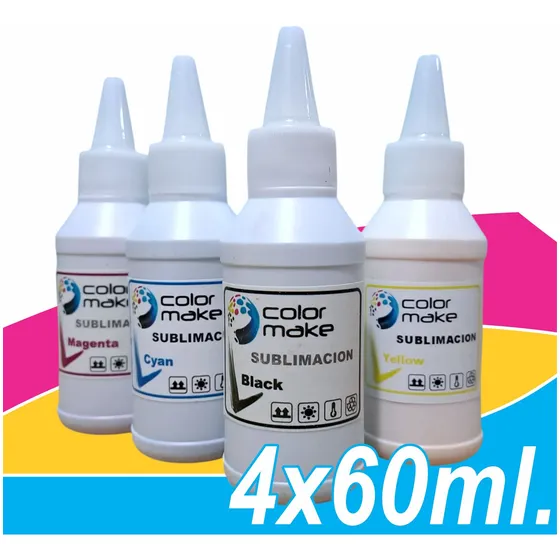 Tinta Sublimación O Sublimar Color Make / Pack 4x60ml
