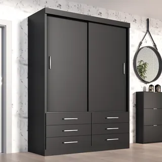 Guarda Roupa Solteiro Capri 2 Portas Correr 6 Gav Cor Onix Guarda Roupa Solteiro Capri 2 Portas Correr 6 Gav Cor Onix