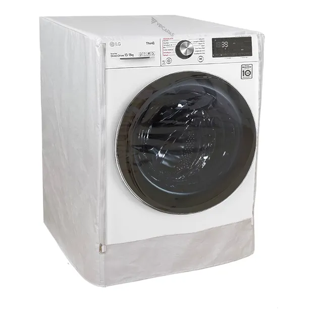 Capa Lava E Seca LG 13 Kg Vc2 Abertura Transparente Em Ziper