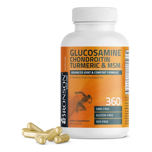 Bronson Glucosamina Y Cúrcuma 360 Cápsulas 1500mg
