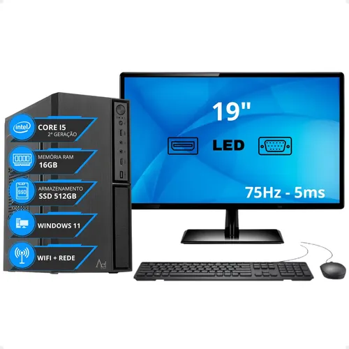 Computador MultiPc Intel Core i5 8ª Gen 16GB RAM SSD 512GB Win11