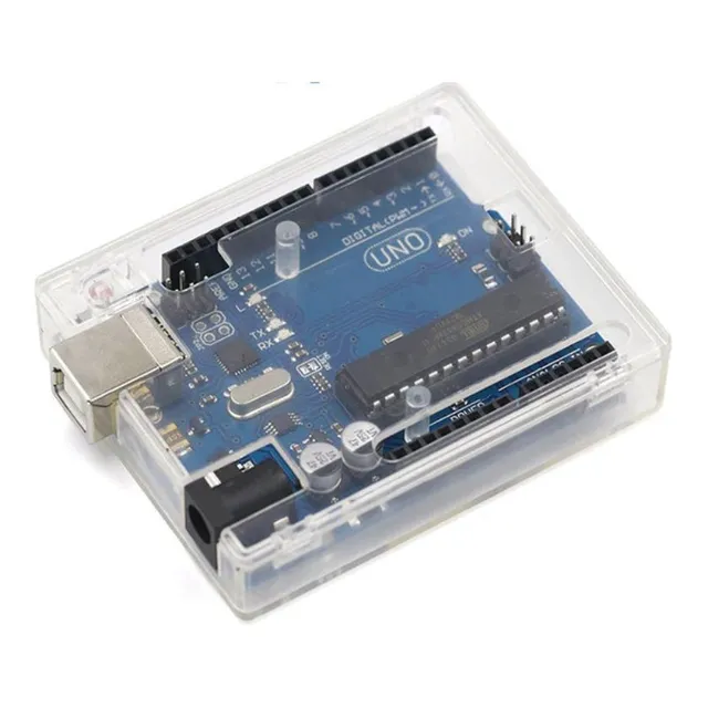 Arduino Uno R3 + Cable Usb + Box Acrilico + 10cablesm-m