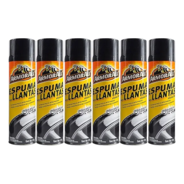 Espuma Limpieza Llantas Armor All 510g Brillo Negro 6 Piezas Color Blanco