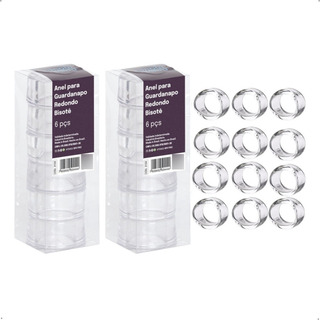 Anel Porta Guardanapo Mesa Posta Kit 12 Acrílico Paramount Anel Porta Guardanapo Mesa Posta Kit 12 Acrílico Paramount