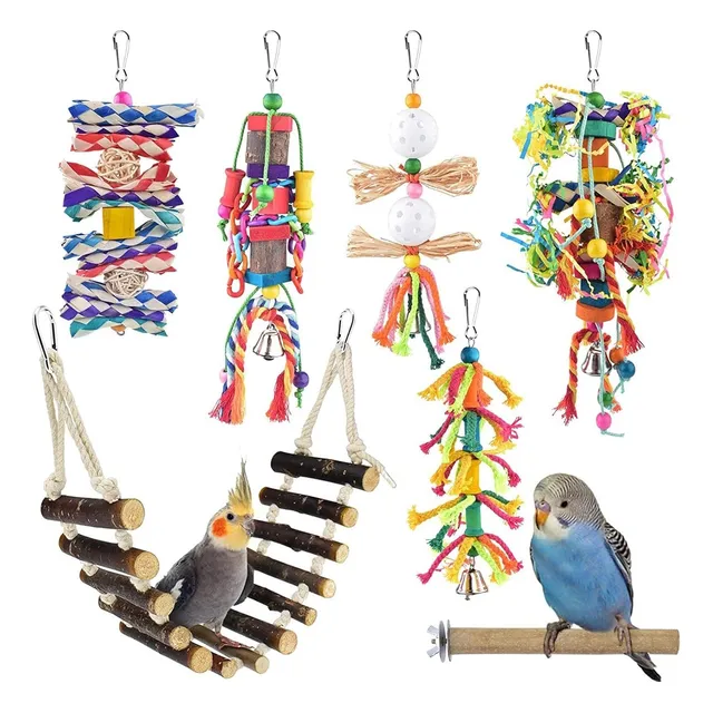 Juguetes Para Aves Loros Periquitos 3 Piezas