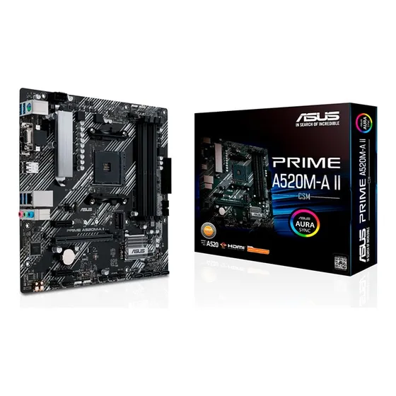 Tarjeta Madre Asus Prime A520m-a Ii Csm Amd Am4 Ddr4 Atx